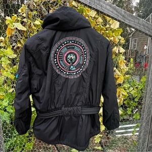 Vintage Ski Jacket Turquoise Dreamcatcher Santa Fe Western Boho Bohemian